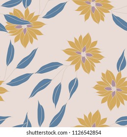 Abstract elegance pattern with floral background.