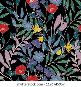 Abstract elegance pattern with floral background.
