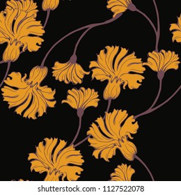 Abstract elegance pattern with floral background.