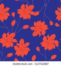 Abstract elegance pattern with floral background.