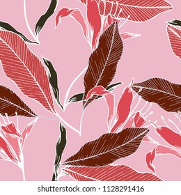 Abstract elegance pattern with floral background.