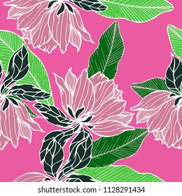 Abstract elegance pattern with floral background.