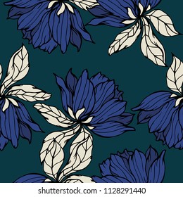 Abstract elegance pattern with floral background.