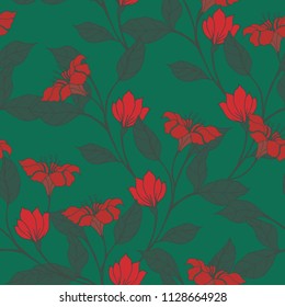 Abstract elegance pattern with floral background.