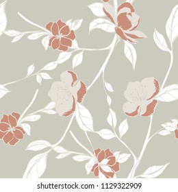Abstract elegance pattern with floral background.
