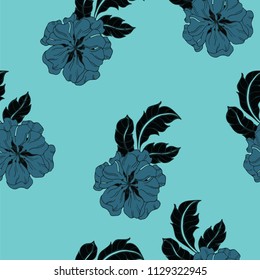 Abstract elegance pattern with floral background.
