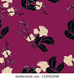 Abstract elegance pattern with floral background.
