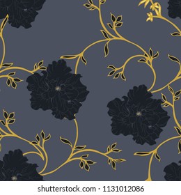 Abstract elegance pattern with floral background.