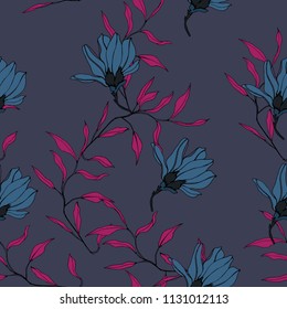 Abstract elegance pattern with floral background.