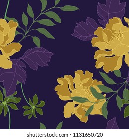 Abstract elegance pattern with floral background.
