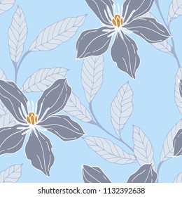 Abstract elegance pattern with floral background.