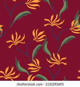 Abstract elegance pattern with floral background.