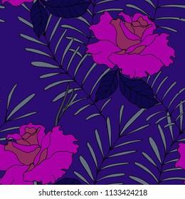 Abstract elegance pattern with floral background.