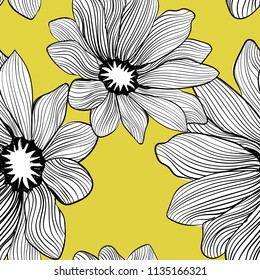 Abstract elegance pattern with floral background.