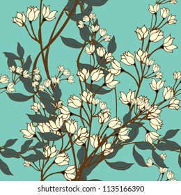 Abstract elegance pattern with floral background.