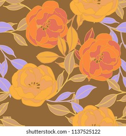 Abstract elegance pattern with floral background.
