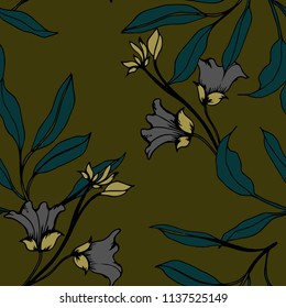 Abstract elegance pattern with floral background.
