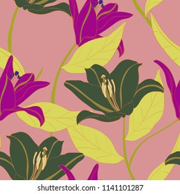 Abstract elegance pattern with floral background.
