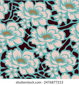 Abstract elegance pattern with floral background.
