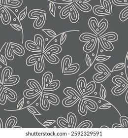 Abstract elegance pattern with floral background.