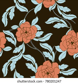Abstract elegance pattern with floral background.
