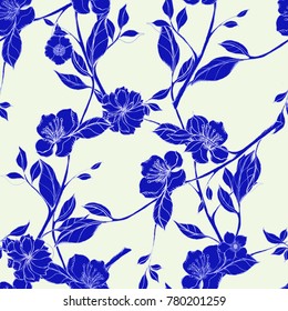Abstract elegance pattern with floral background.
