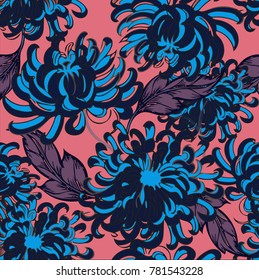 Abstract elegance pattern with floral background.
