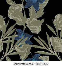 Abstract elegance pattern with floral background.
