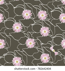 Abstract elegance pattern with floral background.
