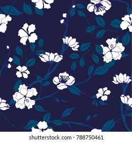Abstract elegance pattern with floral background.
