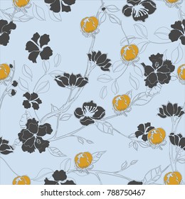 Abstract elegance pattern with floral background.
