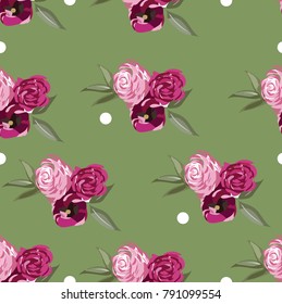Abstract elegance pattern with floral background.
