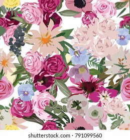 Abstract elegance pattern with floral background.

