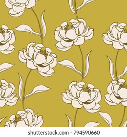 Abstract elegance pattern with floral background.
