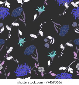 Abstract elegance pattern with floral background.
