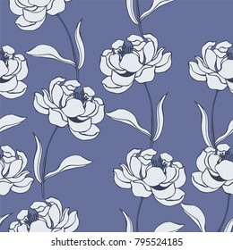Abstract elegance pattern with floral background.
