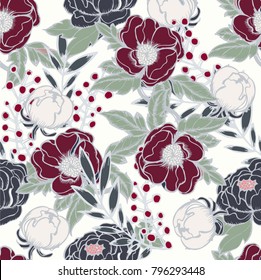 Abstract elegance pattern with floral background.
