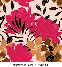 Abstract elegance pattern with floral background.v