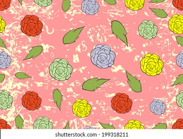 Abstract Elegance seamless floral pattern.