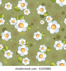 Abstract Elegance seamless floral pattern. Beautiful flower vector illustration texture