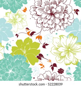 Abstract Elegance seamless floral pattern