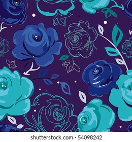 Abstrakte Elegance nahtlose Blumenmuster. Schöne florale Vektorgrafik-Textur mit Rose