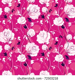 Abstract Elegance seamless floral pattern. Decorative background with rose for holidayâ??s cards. Beautiful vector illustration texture.