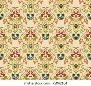 Abstract Elegance seamless floral pattern. Beautiful flower vector illustration endless texture