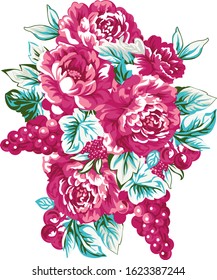 Abstract elegance seamless flower for print