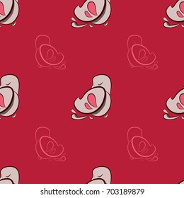 Abstract elegance seamless pattern with birds background. Romantic, Wedding, marriage, bridal, birthday, Valentine's day