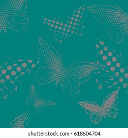 Abstract elegance seamless pattern with butterfly  background
