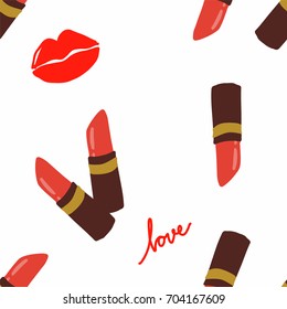 Abstract elegance seamless pattern with cosmetic background.
