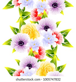 Abstract elegance seamless pattern with floral background