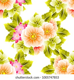 Abstract elegance seamless pattern with floral background